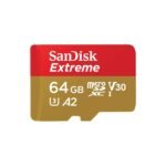 SanDisk Extreme 64GB microSDXC UHS-I, V30, 170MB/s Read,80MB/s Write, Memory Card for 4K Video on Smartphones, Action Cams and Drones