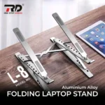 Aluminium Alloy Laptop Stand, Compatible with 9-15.6 inch Laptops, 7 Angles Adjustable Tabletop, Anti Slip Silicon Rubber Pads, Foldable, Velvet