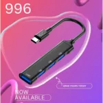 VALI VT 996 4IN1 MINI USB HUB CABLE TYPE C