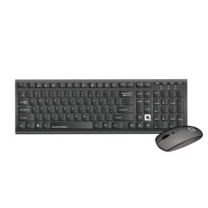 Quantron Partner 2.4GHz Wireless Keyboard & Mouse Combo, 108 Keys, 12 Integrated Multimedia Keys, 4 Button Mouse, Upto 1600 DPI, High Precision, Advanced Optical Sensor | QKB-20