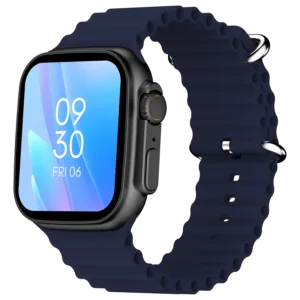 Fire-Boltt Warrior Smartwatch | 1.96" AMOLED Display | BT Calling - NAVY BLUE/ GREY